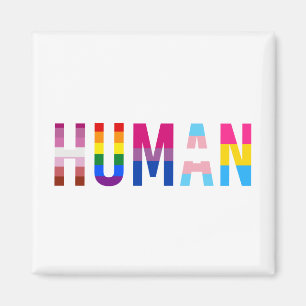HUMAN LGBT Flag Gay Pride Month Transgender Magnet