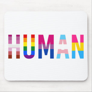 HUMAN LGBT Flag Gay Pride Month Transgender Mouse Pad