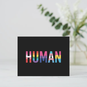HUMAN LGBT Flag Gay Pride Month Transgender Postcard