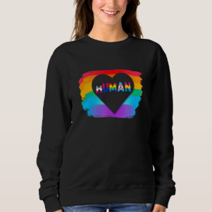 Human Lgbt Flag Gay Pride Month Transgender Rainbo Sweatshirt
