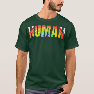 HUMAN LGBT Flag Gay Pride Month Transgender Rainbo T-Shirt