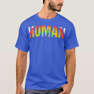 HUMAN LGBT Flag Gay Pride Month Transgender Rainbo T-Shirt