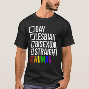 Human Lgbt Flag Transgender Gay Lesbian Bisexual P T-Shirt