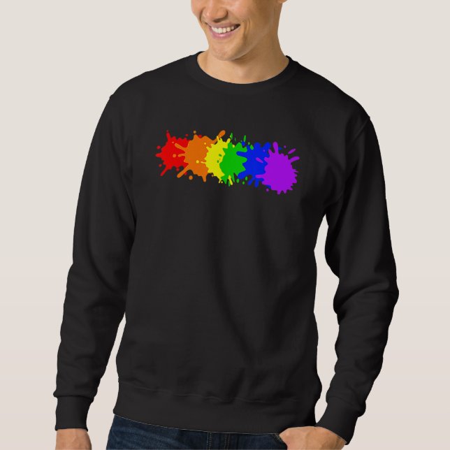 Human LGBT Gay Pride Flag Rainbow Flag Sweatshirt (Front)