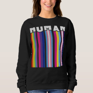 Human Lgbt-Q Pride Flag Gay Bi Intersexual Trans P Sweatshirt