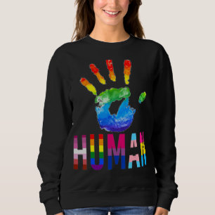 Human Lgbt Q Pride Flag Gay Bi Intersexual Trans P Sweatshirt