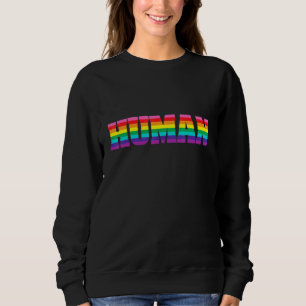 Human Lgbtq Flag Gay Month Transgender Rainbow Les Sweatshirt