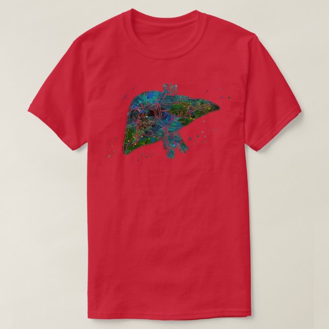 Human Liver Anatomy T-Shirt (Design Front)