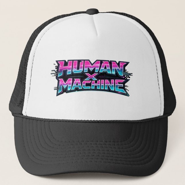Human × Machine Futuristic Tech Cap Hat (Front)