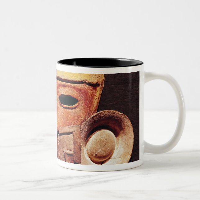Human mask, from Teotihuacan Two-Tone Coffee Mug (Right)