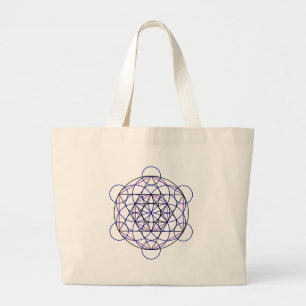 Human Merkaba Energy Field from our 7 Chakras Large Tote Bag