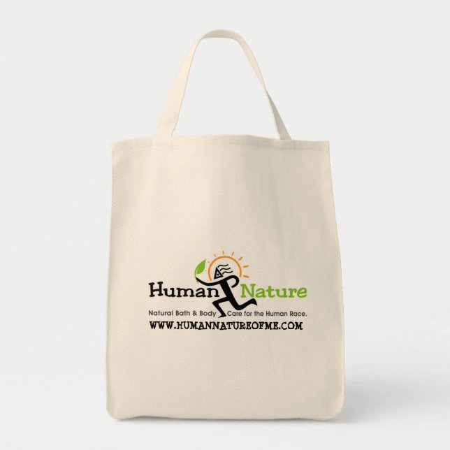 Human Nature Reusable Tote with Logo Bag (Front)