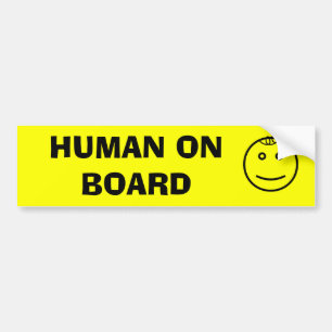 Human on Board Bumper Sticker