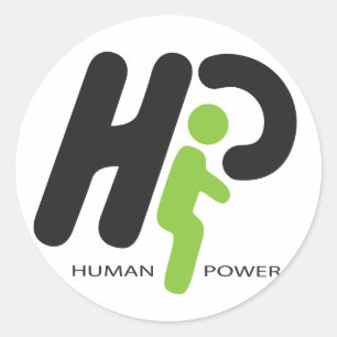 Human Power Classic Round Sticker