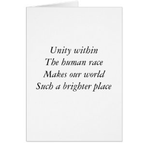 Human race unity