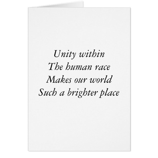 Human race unity (Front)