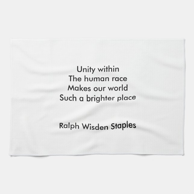 Human race unity tea towel (Horizontal)
