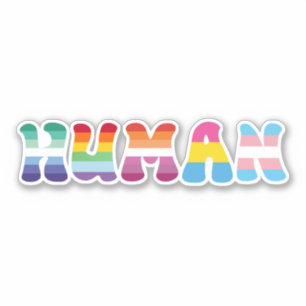 Human rainbow flags