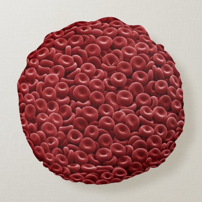HUMAN RED BLOOD CELLS ROUND PILLOW (Back)
