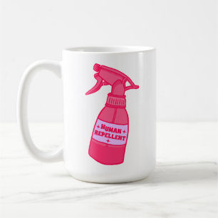Human Repellent Spray Bottle Sassy Humour Coffee Mug
