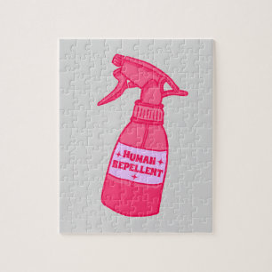 Human Repellent Spray Bottle Sassy Humour Jigsaw Puzzle