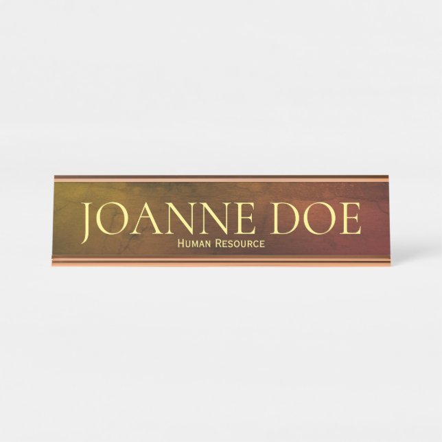 Human Resource Desk Name Plate (Front)