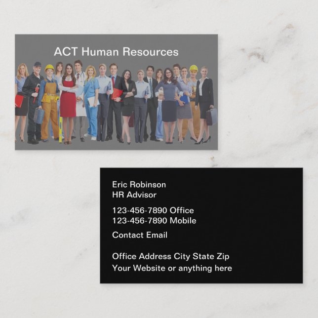 Human Resources And Business Management Business Card (Front/Back)