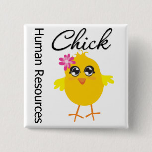 Human Resources Chick 15 Cm Square Badge