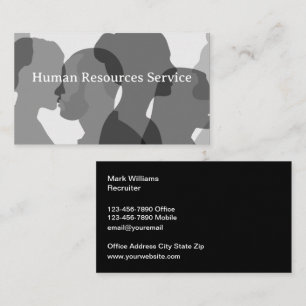 Human Resources Employment Recruiter Business Card