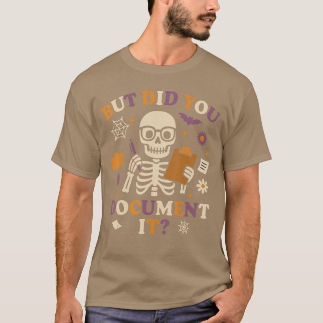 Human Resources HR Halloween But Did You Document  T-Shirt (Front)