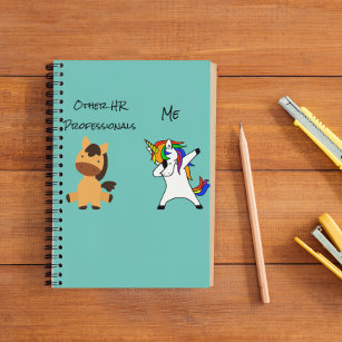 Human Resources HR Unicorn Horse Funny Notebook