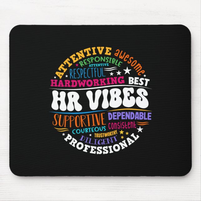 Human Resources Hr Vibes Analyst Employee Apprecia Mouse Pad (Front)