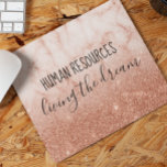 Human Resources Living the Dream Office Work Humor Mouse Pad<br><div class="desc">This design does not contain actual glitter or sequins. It may be personalized in the area provided by changing the photo and/or text. Or it can be customized by clicking Personalize this Template and then choosing the click to customize further option and delete or change the color of the background,...</div>