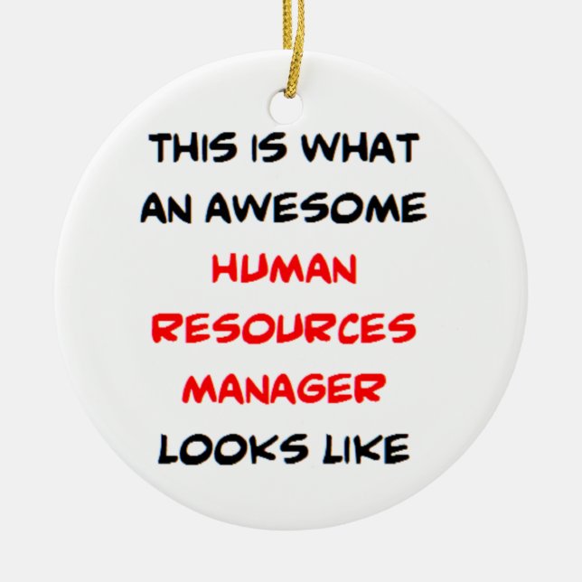 human resources manager, awesome ceramic tree decoration (Front)