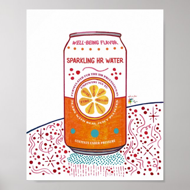 Human Resources Office Art Sparkling HR Water Poster (Front)