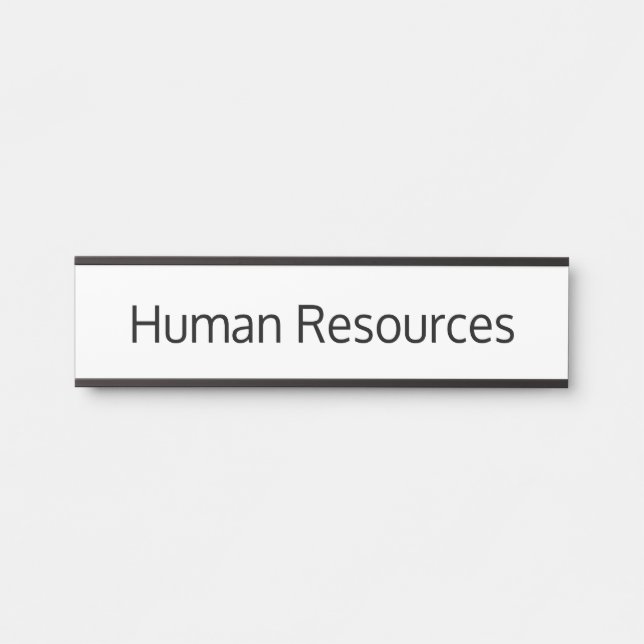 Human Resources Office Door Sign (Front)