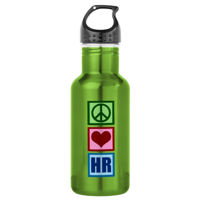 Human Resources Peace Love HR 532 Ml Water Bottle (Front)