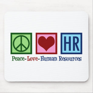 Human Resources Peace Love HR Mouse Pad