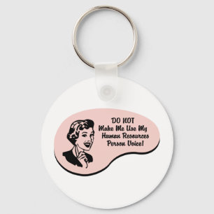 Human Resources Person Voice Key Ring