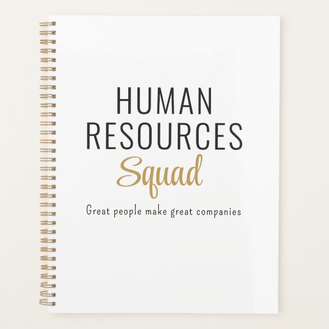 Human Resources Squad with Motivational Quote Planner (Front)