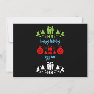 Human Resources Ugly Santa Xmas Gifts Holiday Card