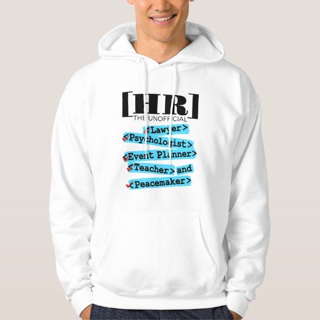 Human Resources Unofficial Funny HR Hoodie (Front)