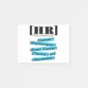 Human Resources Unofficial Funny HR Post-it Notes