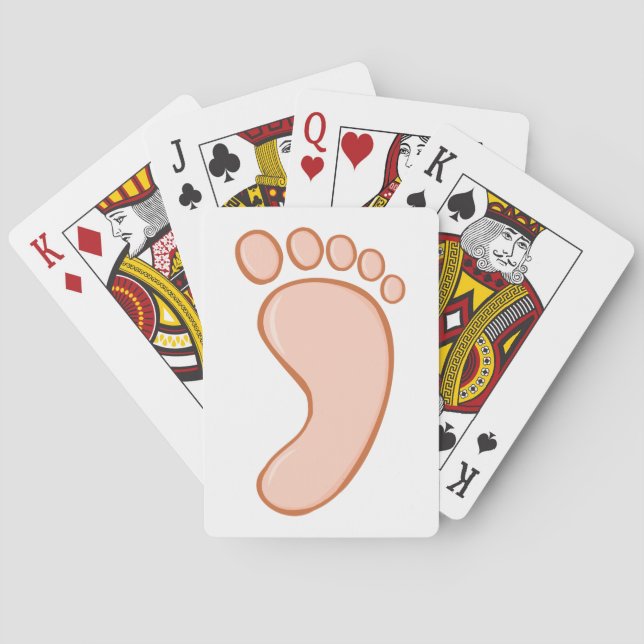Human Right Foot Playing Cards (Back)