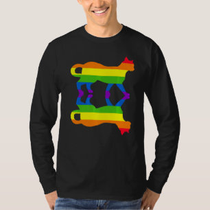 Human Rights Animal Cat Lgbtq Gay Pride Rainbow Fl T-Shirt