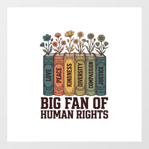 Human Rights Book Flowers Vintage Vector Design_1