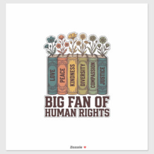 Human Rights Book Flowers Vintage Vector Design_1