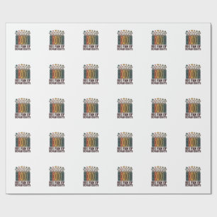 Human Rights Book Flowers Vintage Vector Design_1 Wrapping Paper