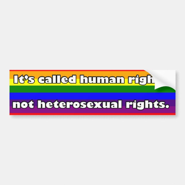 Human Rights Bumper Sticker (Front)
