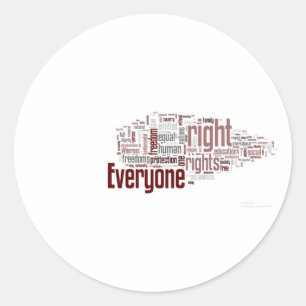 Human Rights Classic Round Sticker